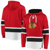 Chicago Blackhawks Fanatics Power Play Lace-Up Pullover Hoodie