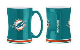 Miami Dolphins 14 oz. Sculpted Mug