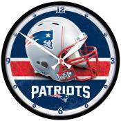 New England Patriots 12 inch Round Clock