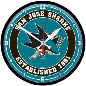 San Jose Sharks 12 Inch Round Clock
