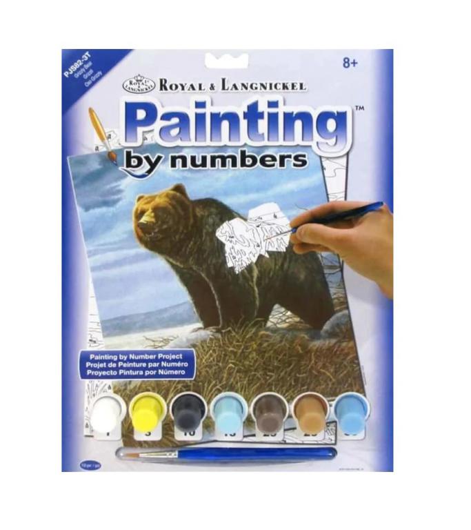 Royal & Langnickel Paint By Numbers Grizzly Bear