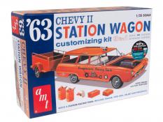 1963 Chevy II Station Wagon 3N1 With Trailer 1:25 Model Kit