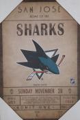 San Jose Sharks Ticket Canvas