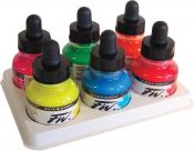 Daler Rowney FW Acrylic Artist Ink - Fluorescents Set of 6