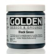 Golden Black Gesso 8 oz.