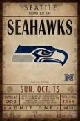 Seattle Seahawks Ticket Canvas