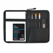Bee Paper Zippered Black Nylon Folio Case 6.5