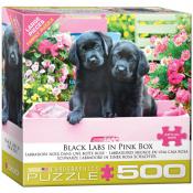 Eurographics - 500 pc. Puzzle - Black Labs in Pink Box