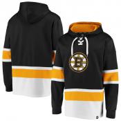 Boston Bruins Fanatics Power Play Lace-Up Pullover Hoodie