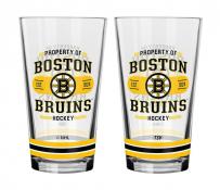 Boston Bruins 2 pack 16 oz. Mixing Glasses