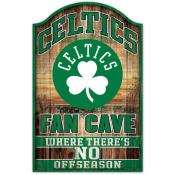 Boston Celtics 11 x 17 Wood Fan Cave Sign