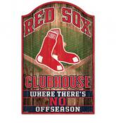 Boston Red Sox 11 x 17 Wood Fan Cave Sign