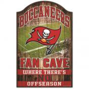 Tampa Bay Buccaneers 11 x 17 Wood Fan Cave Sign