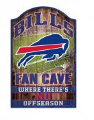 Buffalo Bills 11 x 17 Wood Fan Cave Sign