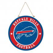 Buffalo Bills 18x18 Round Wood Sign With Hanging Rope