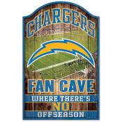 Los Angeles Chargers 11 x 17 Wood Fan Cave Sign