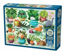 Cobble Hill - 500 pc. Puzzle - Cats Vs. Plants