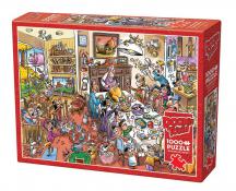 Cobble Hill - 1000 pc. Puzzle - Doodletown: Thanksgiving Togetherness
