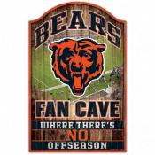 Chicago Bears 11 x 17 Wood Fan Cave Sign