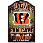 Cincinnati Bengals 11 x 17 Wood Fan Cave Sign