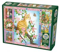 Cobble Hill - 1000 pc. Puzzle - Blossoms and Kittens Quilt
