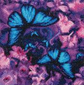 Crystal Art Canvas Kit - Blue Violet Butterflies