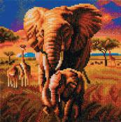 Crystal Art Canvas Kit - Elephant of the Savannah