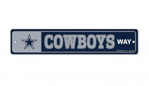 Dallas Cowboys 3 x 19 Plastic Street Sign