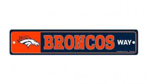 Denver Broncos 3 x 19 Plastic Street Sign