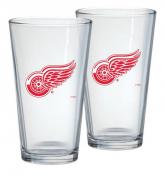 Detroit Red Wings 2 pack 16oz Mixing Glasses