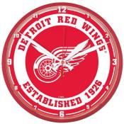 Detroit Red Wings Chrome Clock