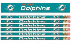 Miami Dolphins 6 Pack Pencil Set