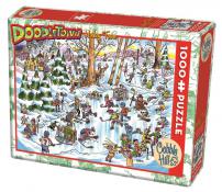 Cobble Hill - 1000 pc. Puzzle - Doodletown: Hockey Town