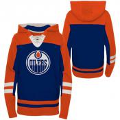 Edmonton Oilers Youth Ageless Revisited Lace-Up Pullover Hoodie