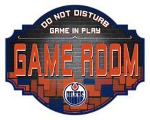 Edmonton Oilers 24'' Wood Game Room Sign