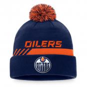 Edmonton Oilers Authentic Pro Team Locker Room - Cuffed Knit Hat with Pom