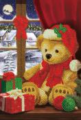 Craft Buddy Crystal Art Notebook - Festive Teddy