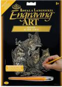 Royal & Langnickel Engraving Art - Fox and Cubs (Gold)