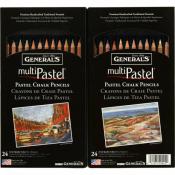General's Multi-Pastel Chalk Pastel Pencils Pack of 24