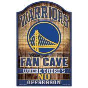 Golden State Warriors 11 x 17 Wood Fan Cave Sign