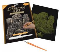 Royal & Langnickel Engraving Art - Golden Retriever and Puppies (Gold)