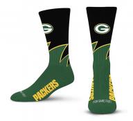 Green Bay Packers Black Wave Socks