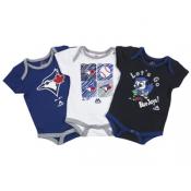 Toronto Blue Jays Infant Go Team 3 Pack Creeper Set