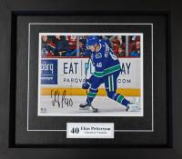 Elias Pettersson Autographed Framed 8x10 Photo