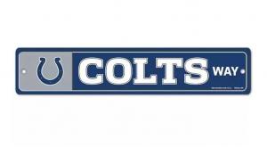 Indianapolis Colts 3 x 19 Plastic Street Sign