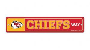 Kansas City Chiefs 3 x 19 Plastic Street Sign
