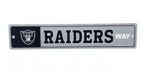 Las Vegas Raiders 3 x 19 Plastic Street Sign