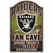 Las Vegas Raiders 11 x 17 Wood Fan Cave Sign