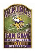 Minnesota Vikings 11 x 17 Wood Fan Cave Sign