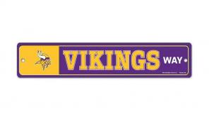 Minnesota Vikings 3 x 19 Plastic Street Sign